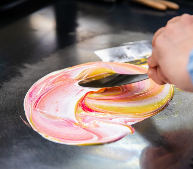 調肉をしている様子の写真