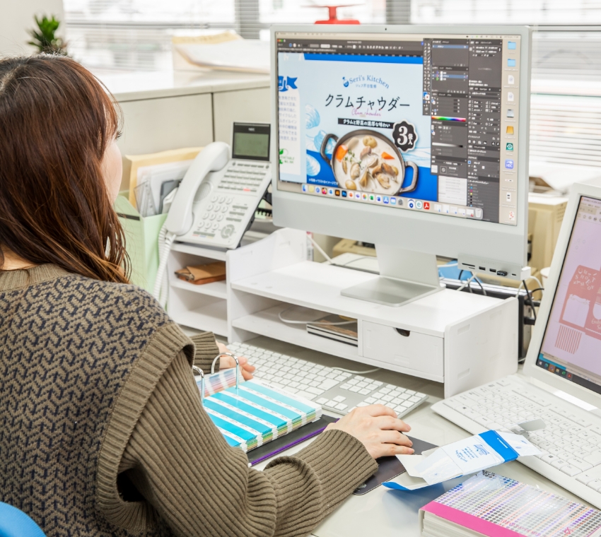 パッケージデザインに特化した専任のデザイナーが在籍